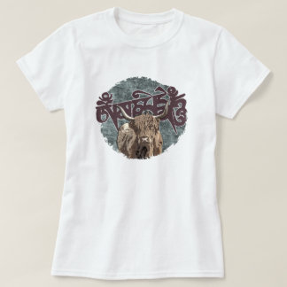 Tibetan Yak with Mani Mantra(OM MANI PADME HUM) T-Shirt