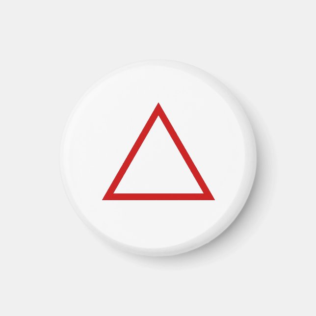 Tic Tac Toe 1-1/4" Fridge Magnet "Triangle" (Front)