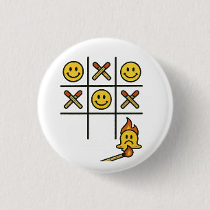 Tic Tac Toe 3 Cm Round Badge
