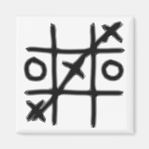 Tic Tac Toe - 3 in a Row Magnet