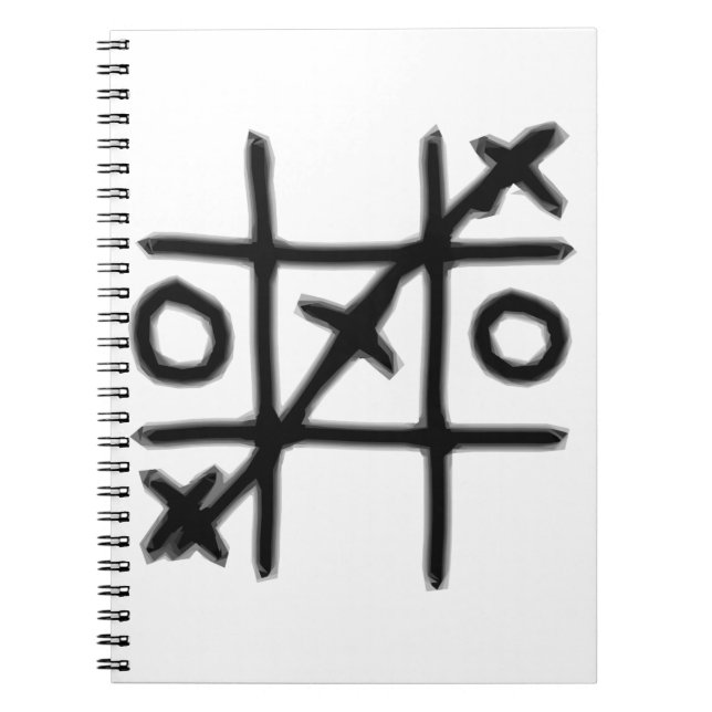 Tic Tac Toe - 3 in a Row Notebook (Front)