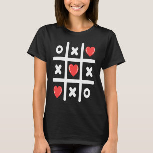 Tic Tac Toe 3 in a Row Valentines Day Womens Men T-Shirt