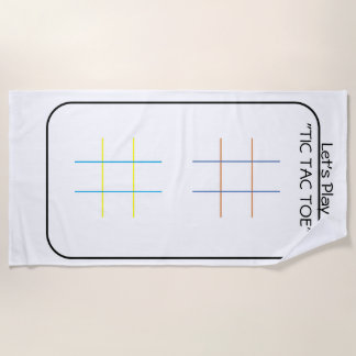 Tic Tac Toe Beach Towel