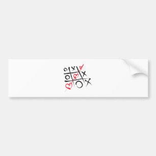tic-tac-toe bumper sticker