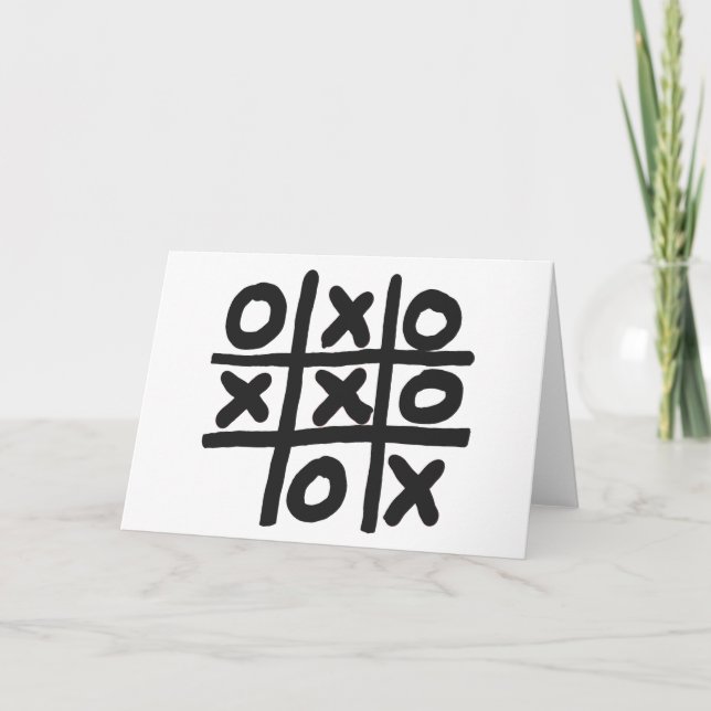 Tic Tac Toe Card (Front)