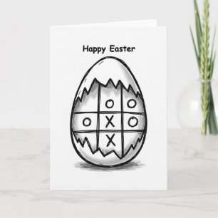 Tic Tac Toe Easter Egg Card