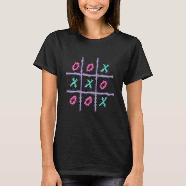 Tic Tac Toe Easy Lazy Cool Halloween Costume T-Shirt (Front)