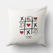 Tic-Tac-Toe Family Pillow with Photos