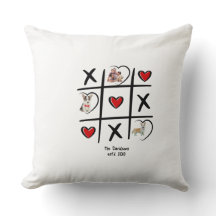 Tic-Tac-Toe Family Pillow with Photos