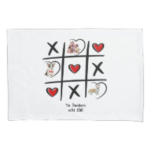 Tic-Tac-Toe Family Pillow with Photos