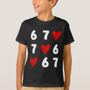 Tic Tac Toe Funny Valentines Day 67 Meme Six Seven T-Shirt
