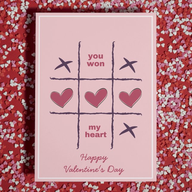 Tic-Tac-Toe Funny Valentine's Day  Holiday Card (Creator Uploaded)