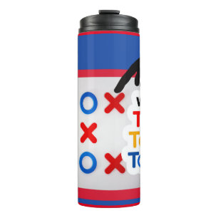 Tic Tac Toe Game Drinking  Thermal Tumbler