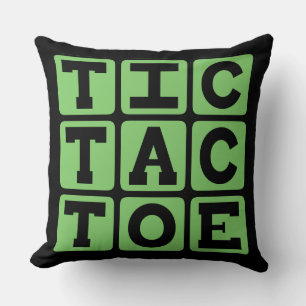 Tic-Tac-Toe, Game of X's and O's Cushion