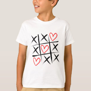 Tic-tac-toe Hearts And Crosses Valentine's Day T-Shirt