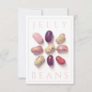 TIC TAC TOE JELLY BEANS 3.5x5 Flat Card
