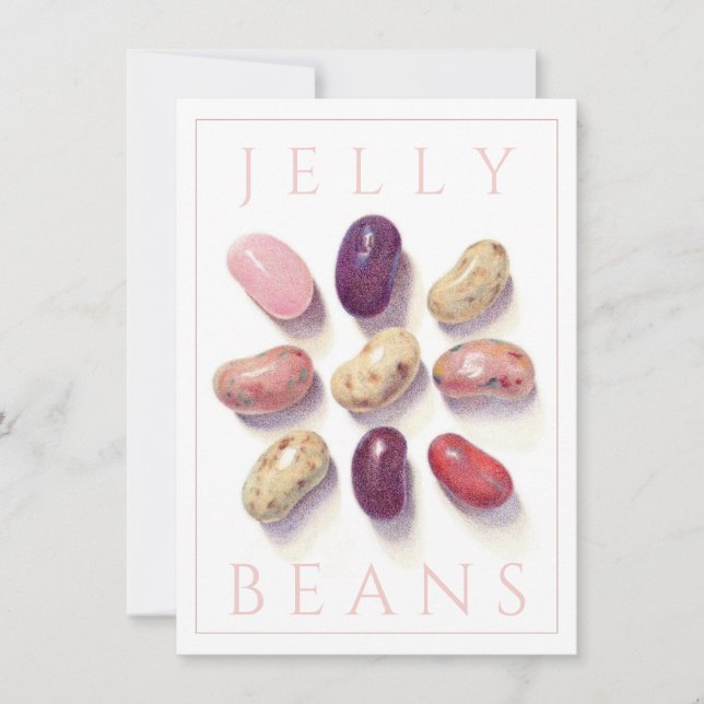 TIC TAC TOE JELLY BEANS 4.5x6.25 Flat Card (Front)