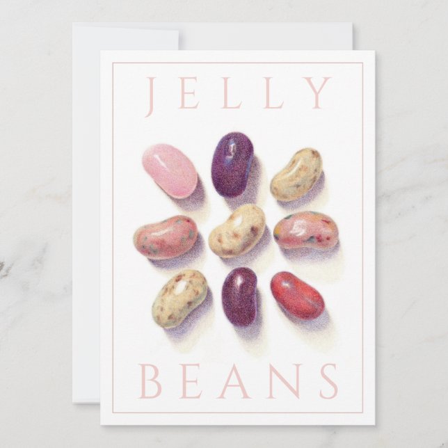 TIC TAC TOE JELLY BEANS 5.5x7.5 Flat Card (Front)