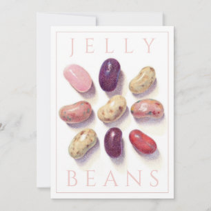 TIC TAC TOE JELLY BEANS 5x7  Flat Card
