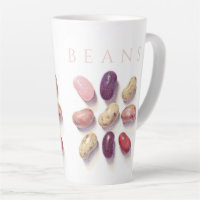 TIC TAC TOE JELLY BEANS Large Latte Mug + Text