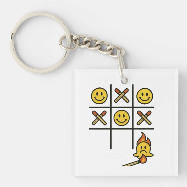 Tic Tac Toe  Key Ring (Front)