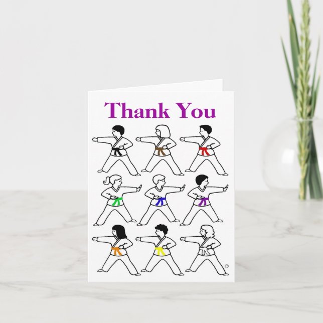 Tic Tac Toe Kids Thank You Cards (Front)