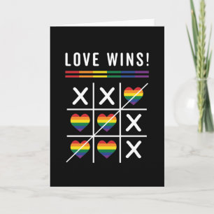 Tic Tac Toe Love Wins LGBTQ Gay Pride Card