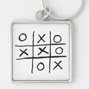 Tic Tac Toe Noughts and Crosses Key Ring