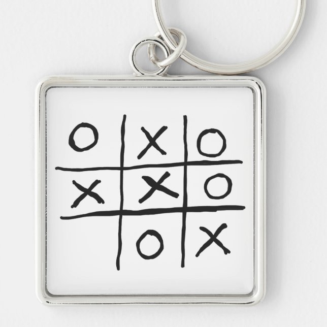 Tic Tac Toe Noughts and Crosses Key Ring (Front)