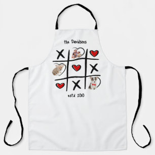 Tic-Tac-Toe Pet Lover Photos & Name Apron