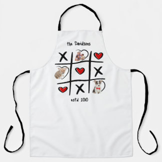 Tic-Tac-Toe Pet Lover Photos & Name Apron