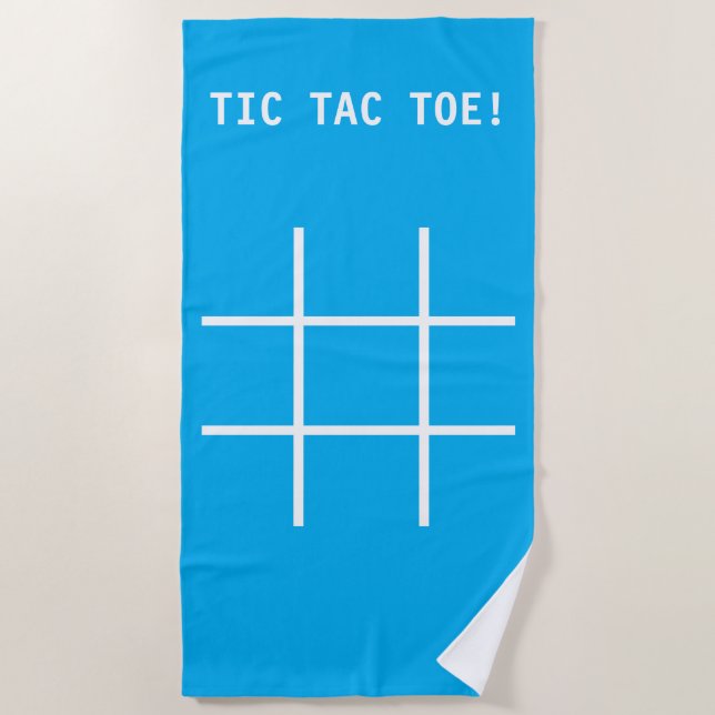 Tic Tac Toe Pool and Beach Towel (Front)