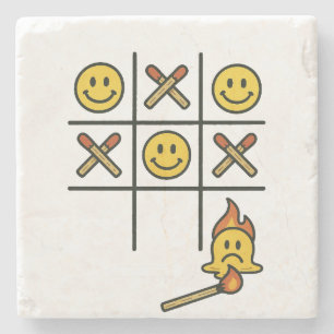 Tic Tac Toe Stone Coaster
