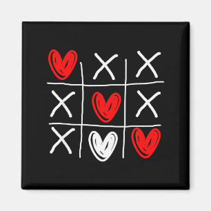 Tic Tac Toe Valentines Day Love Heart In Love Coup Magnet
