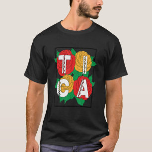 Tica Costa Rica Heritage Flower Traditional Cultur T-Shirt