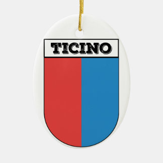 Ticino, Coat of Arms. Cantons of Switzerland  Ceramic Tree Decoration