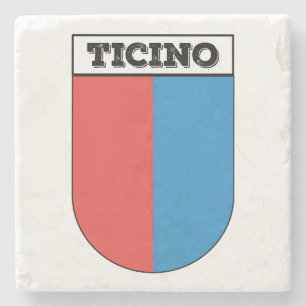 Ticino, Coat of Arms. Cantons of Switzerland   Stone Coaster