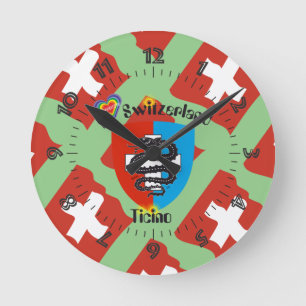 Ticino Schweiz Suisse Svizzera Svizra Uhr Round Clock