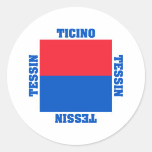 Ticino Switzerland Canton Flag Classic Round Sticker