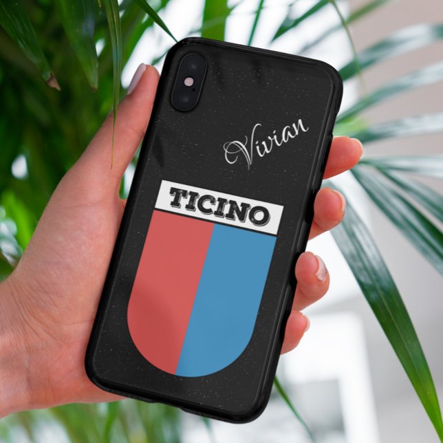 Ticino, Switzerland Coat of Arms | Black Glitter  Samsung Galaxy S22 Case (Creator Uploaded)