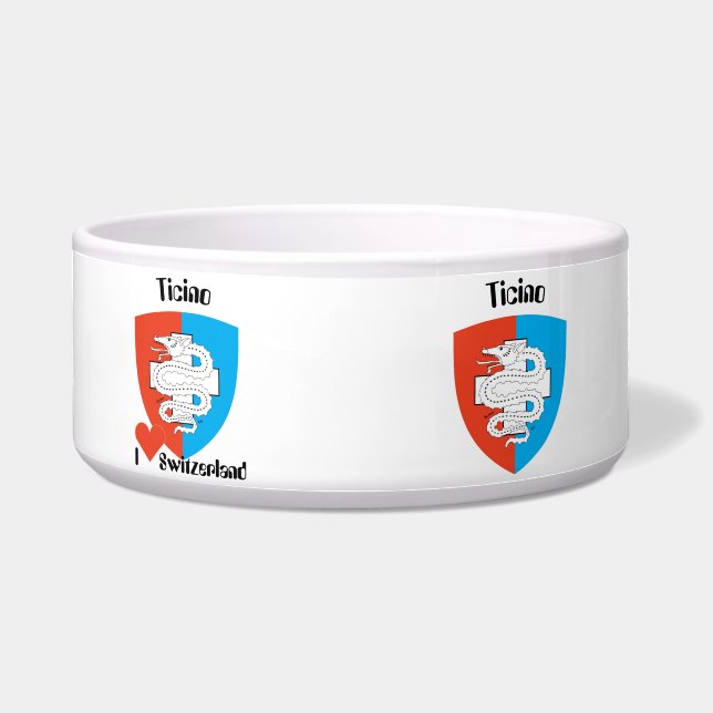 Ticino Switzerland Pet Bowl (Front)