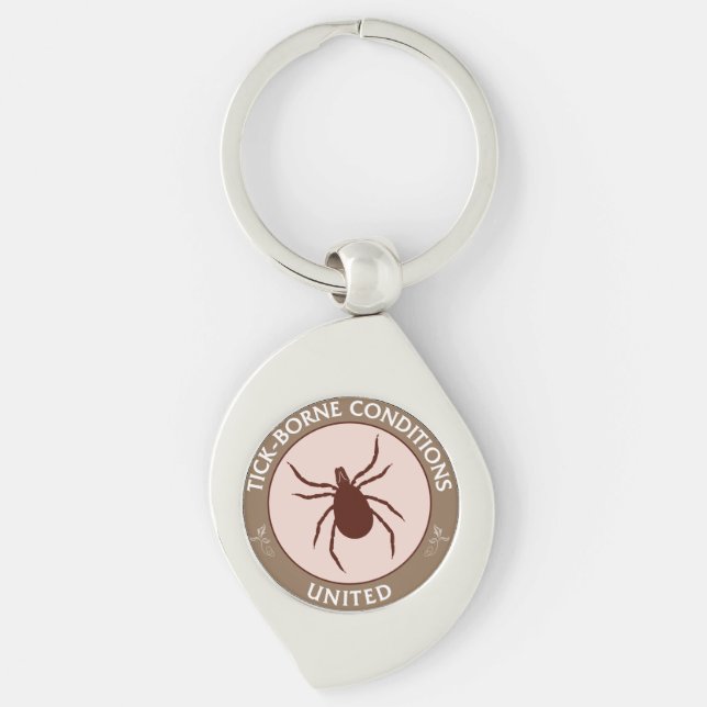Tick-Borne Conditions United Awareness Charm Key Ring (Front)