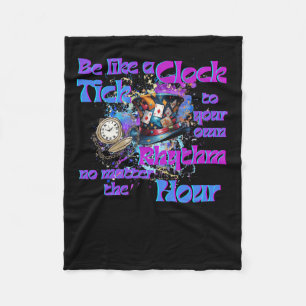 Tick To Your Own Rhythm Clock Design  Fleece Blanket