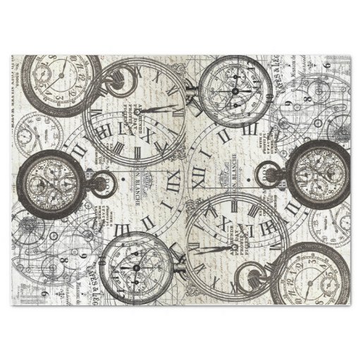 Image of Tick Tock Tissue Paper