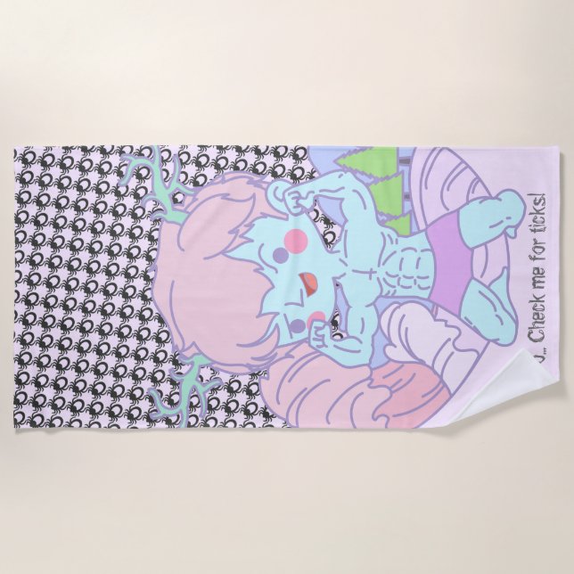 Tick Towel!  2019 Fire Island Design Beach Towel (Front)