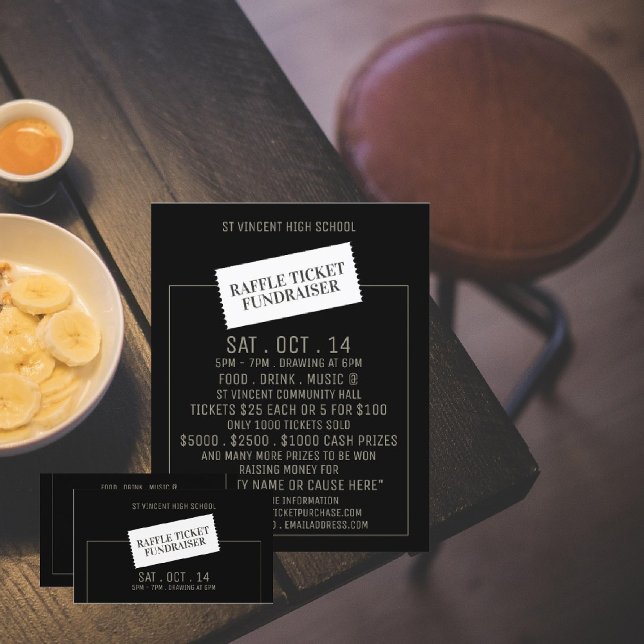 Ticket Design, Raffle Ticket Fundraiser Event (Creator Uploaded)