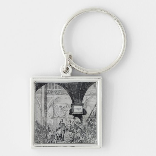 Ticket for the Coronation of George III Key Ring (Front)