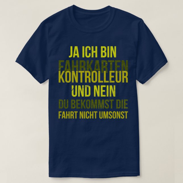Ticket inspector in subway train tram 2 T-Shirt (Design Front)