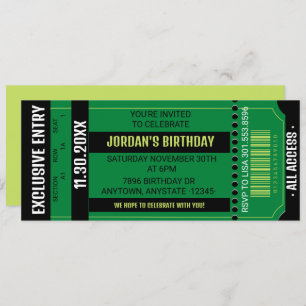 Ticket Party Invitation   Any Event Invitation