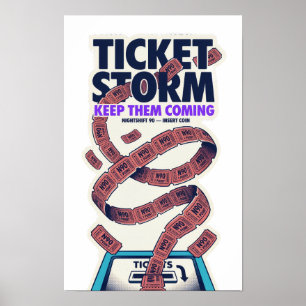 Ticket Storm Retro Arcade 11x17 Poster   Nightshif